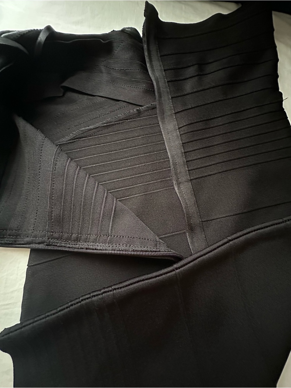 Black Bodycon Bandage Midi Dress – Size L Women's - Picture 7 of 10